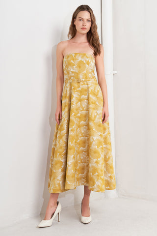 VERA BLOOM JACQUARD MIDI DRESS - By Baano