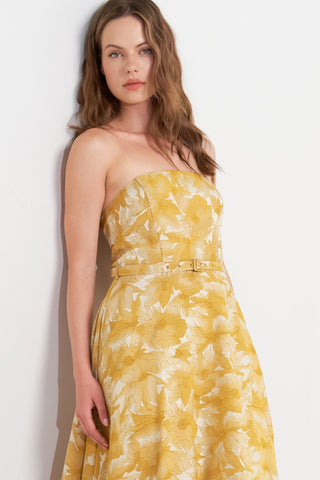 VERA BLOOM JACQUARD MIDI DRESS - By Baano
