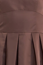 CHOCOLATE SYMPHONY WOVEN MIDI DRESS Flying Tomato