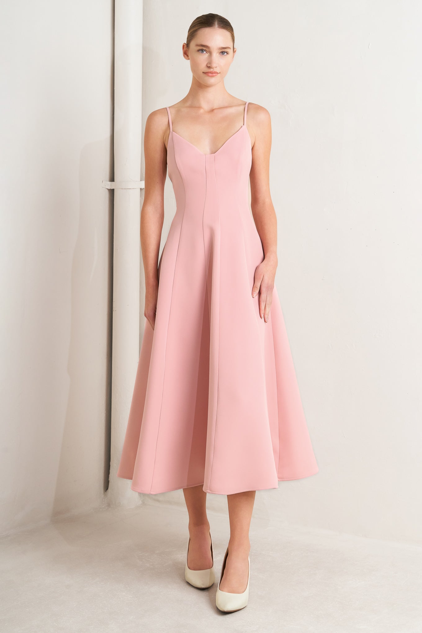 PURE INTENTION WOVEN MIDI DRESS