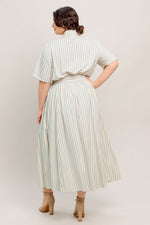 SUNDAY STRIPE WOVEN MIDI DRESS Flying Tomato
