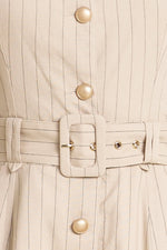 TAILORED IN SUNLIGHT WOVEN MIDI DRESS