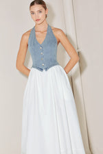 CITY TO COAST WOVEN MIDI DRESS