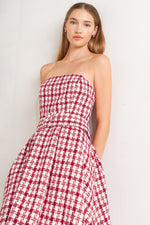 CHERRY CHECK TWEED MINI DRESS Flying Tomato