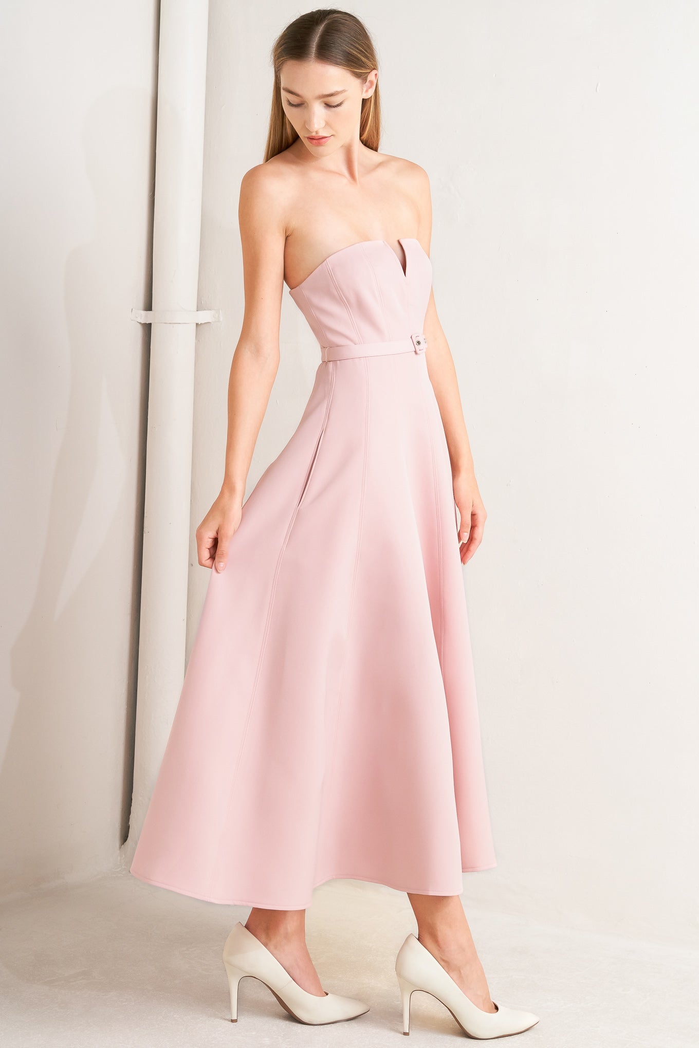 WEEKEND GLAM WOVEN MIDI DRESS Flying Tomato