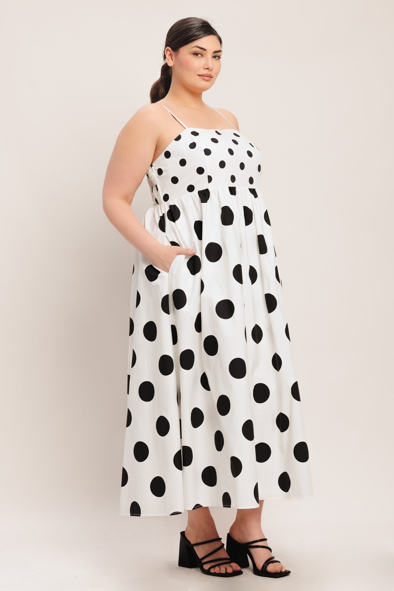 PARISIAN SPOTLIGHT WOVEN MIDI DRESS