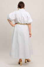 RELAXED TAILOR WOVEN MIDI DRESS Flying Tomato