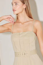 UNDERSTATED ICON WOVEN MIDI DRESS