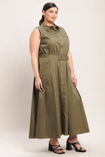 SIMPLY UNSTOPPABLE WOVEN MIDI DRESS