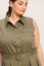 SIMPLY UNSTOPPABLE WOVEN MIDI DRESS