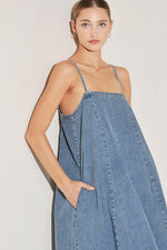 INDIGO WEEKEND THEORY DENIM MIDI DRESS