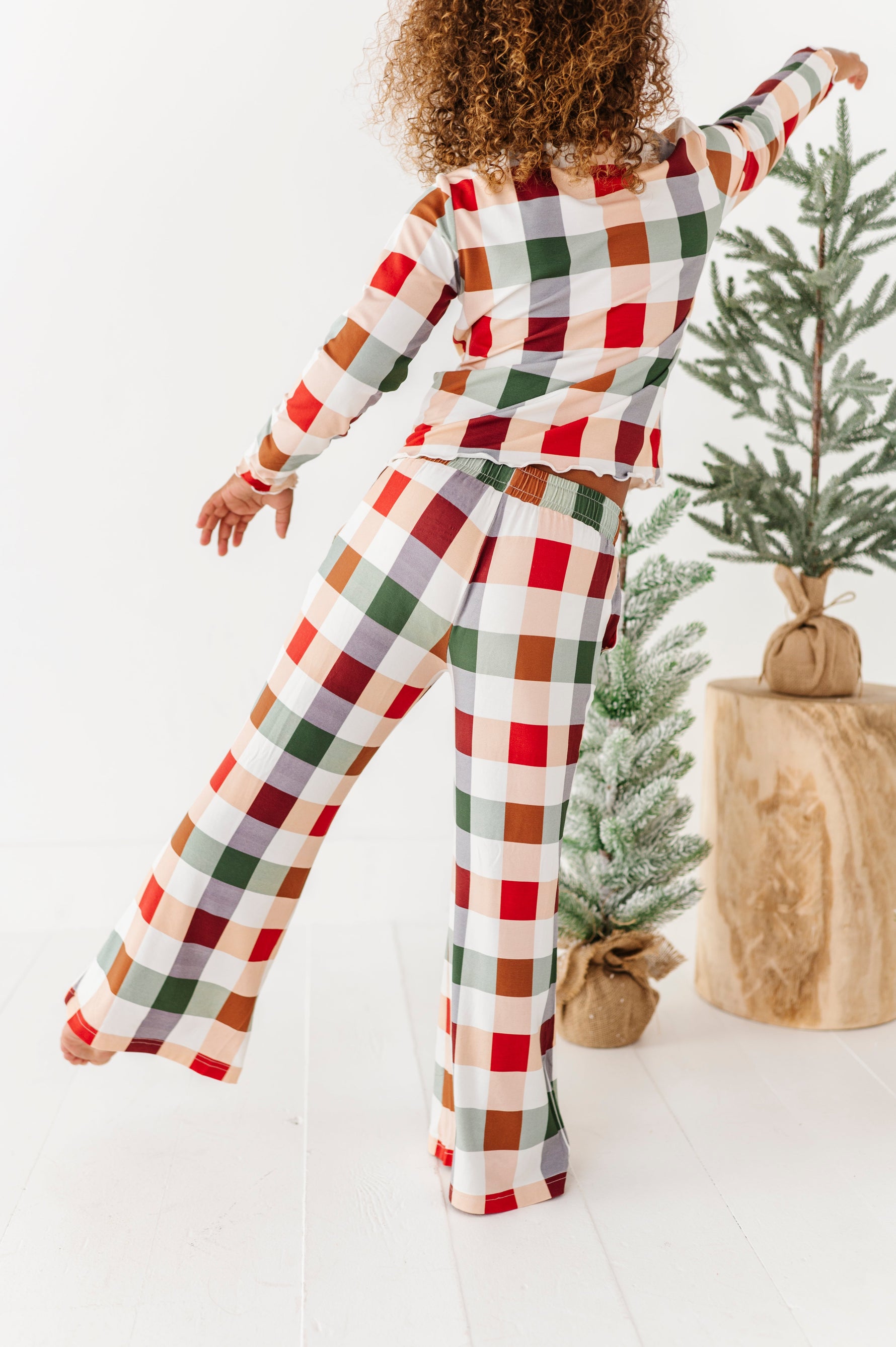 Holiday Plaid | GIRLS WIDE-LEG SET - By Baano