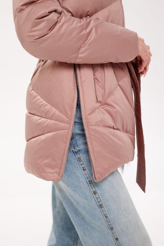 Genuine Silver Fox Fur Trim Down Insulated Parka - By Baano