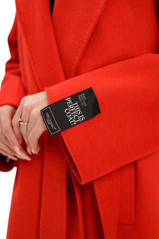Chester Premium  Wool Cashmere Coat in Sicily Red