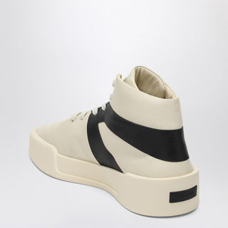 Cream/black Basketball Sneaker - By Baano