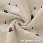 Sheep Knit Receiving Baby Blanket - By Baano