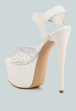 First Date Ultra High Heel Clear Sandals