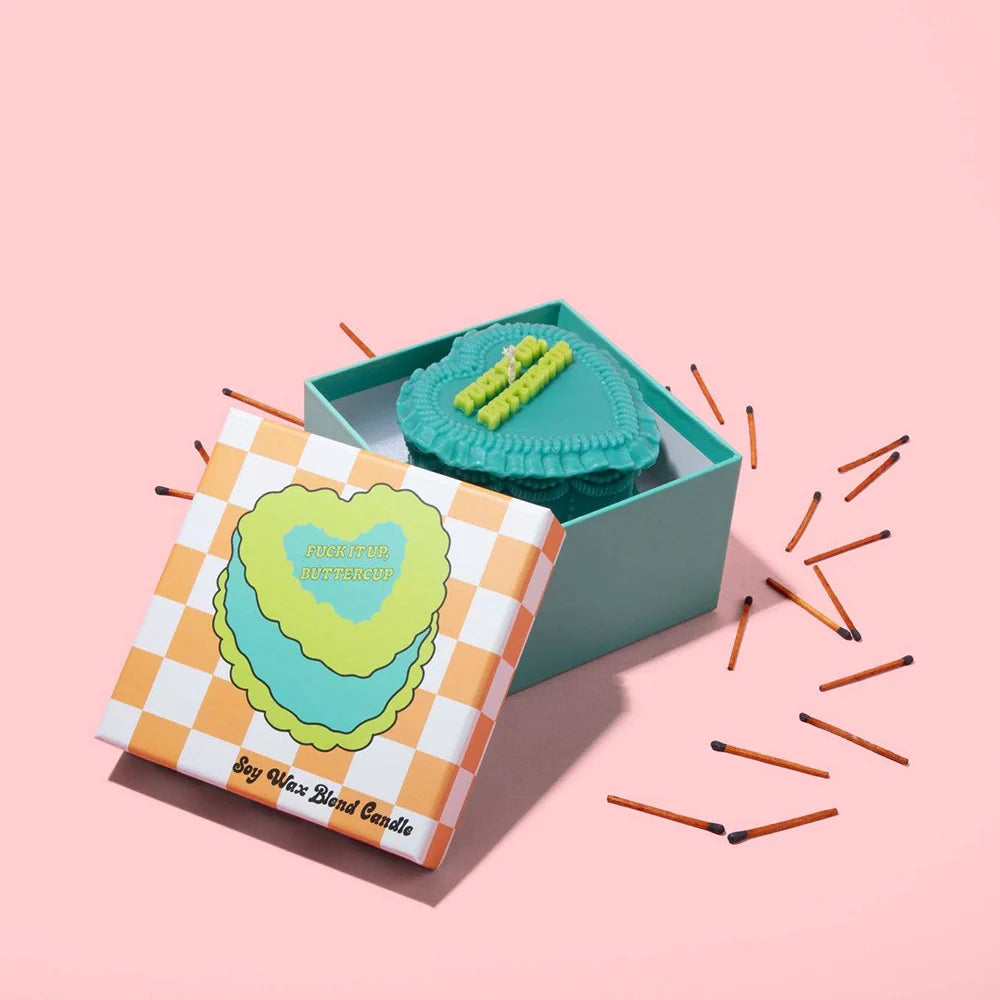 F*ck It Up Buttercup Heart Candle