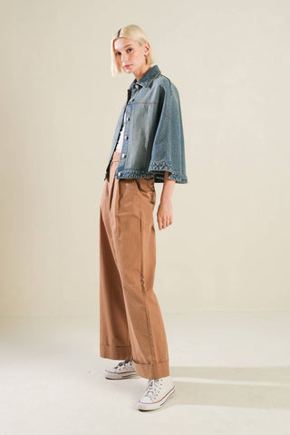 I REMEMBER EVERYTHING DENIM CAPELET - By Baano
