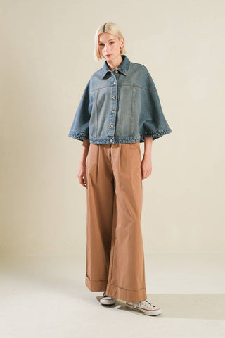 I REMEMBER EVERYTHING DENIM CAPELET - By Baano