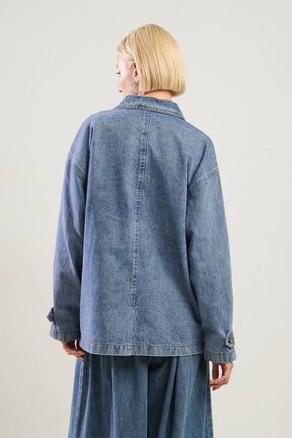 BREATHTAKING CHARM DENIM MIDI JACKET - By Baano