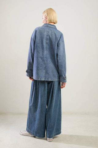 BREATHTAKING CHARM DENIM MIDI JACKET - By Baano