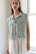 BLESSED LIFT DENIM VEST - By Baano