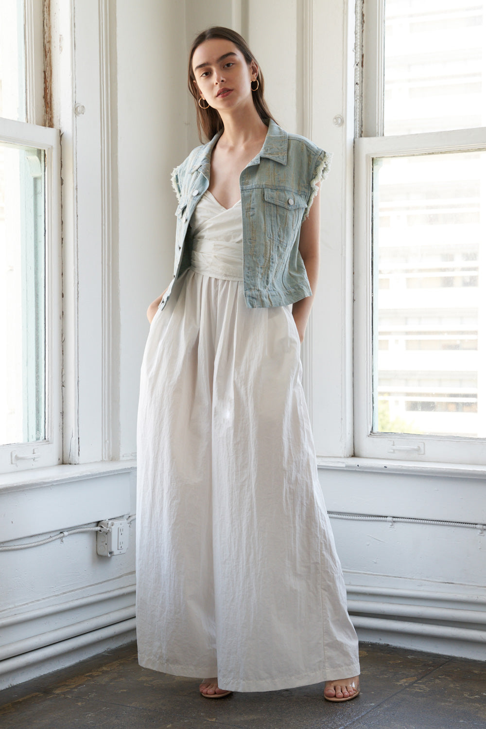 BLESSED LIFT DENIM VEST - By Baano