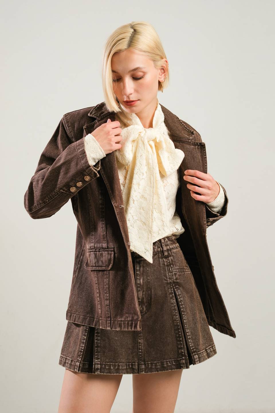 DARING CONFIDENCE DENIM BLAZER - By Baano