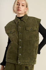 ESCAPING REALITY CORDUROY VEST - By Baano
