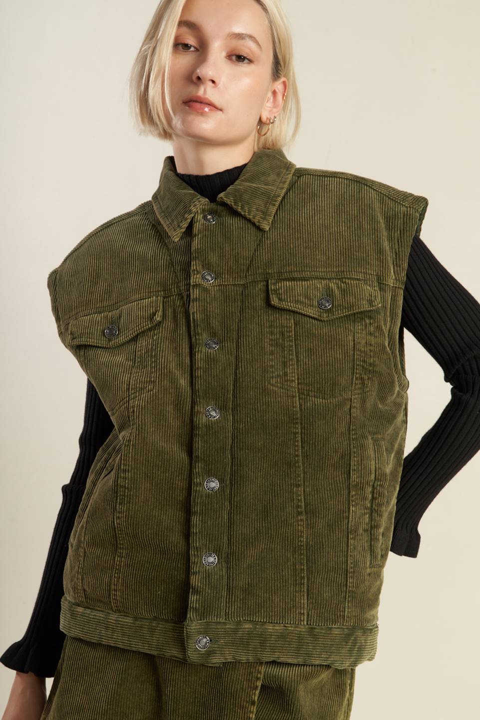 ESCAPING REALITY CORDUROY VEST - By Baano