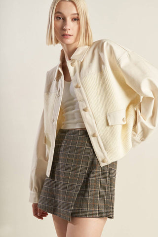 GO-GETTER GIRL SWEATER TWILL JACKET - By Baano