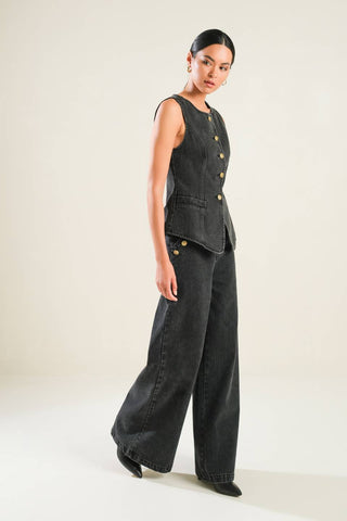 MYSTIC SANDS DENIM VEST - By Baano