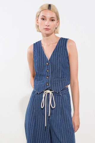 I STILL BELIEVE DENIM VEST - By Baano
