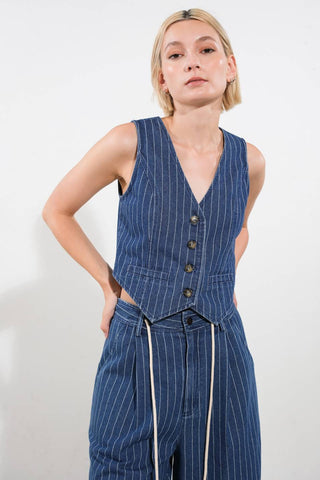 I STILL BELIEVE DENIM VEST - By Baano