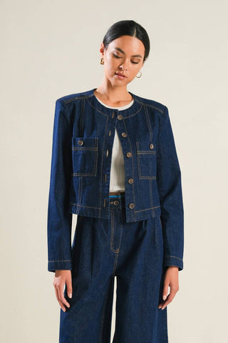 CRISP CANVAS DENIM JACKET - By Baano