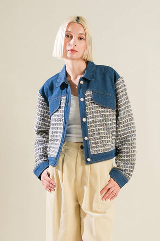 BETTER DAYS TWEED DENIM JACKET - By Baano