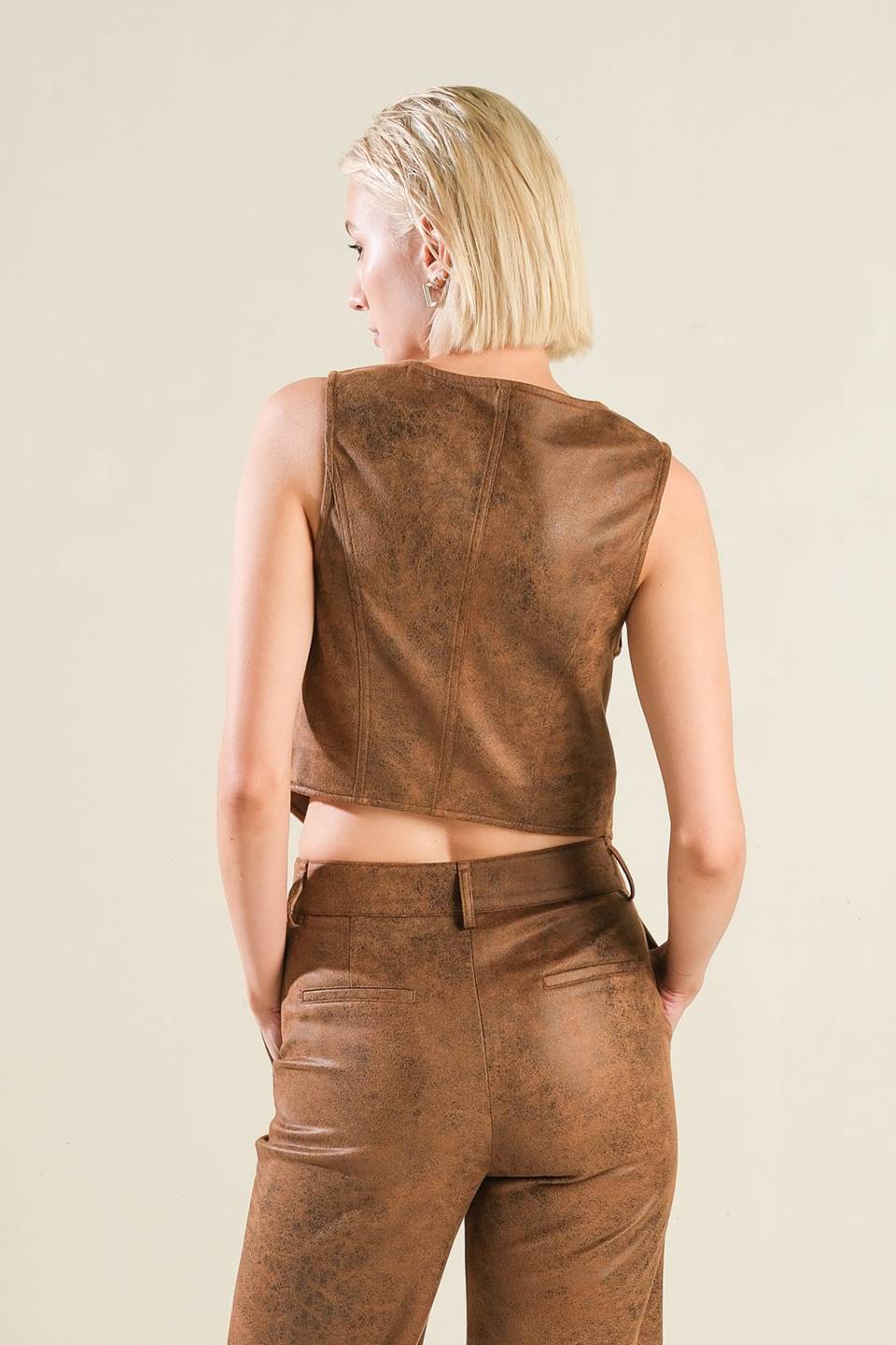 A GIFT FROM LOVE LEATHER VEST - By Baano