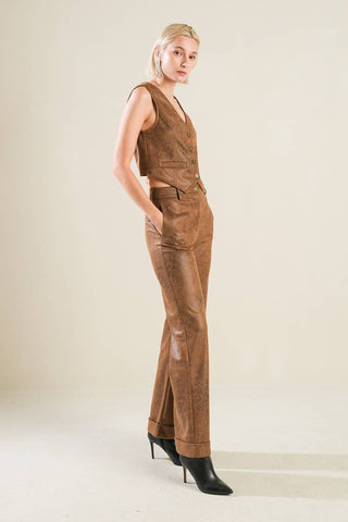 A GIFT FROM LOVE LEATHER VEST - By Baano