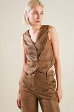 A GIFT FROM LOVE LEATHER VEST - By Baano