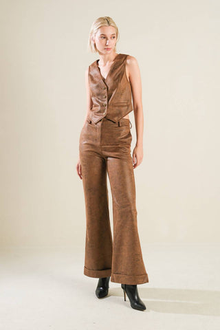 A GIFT FROM LOVE LEATHER VEST - By Baano