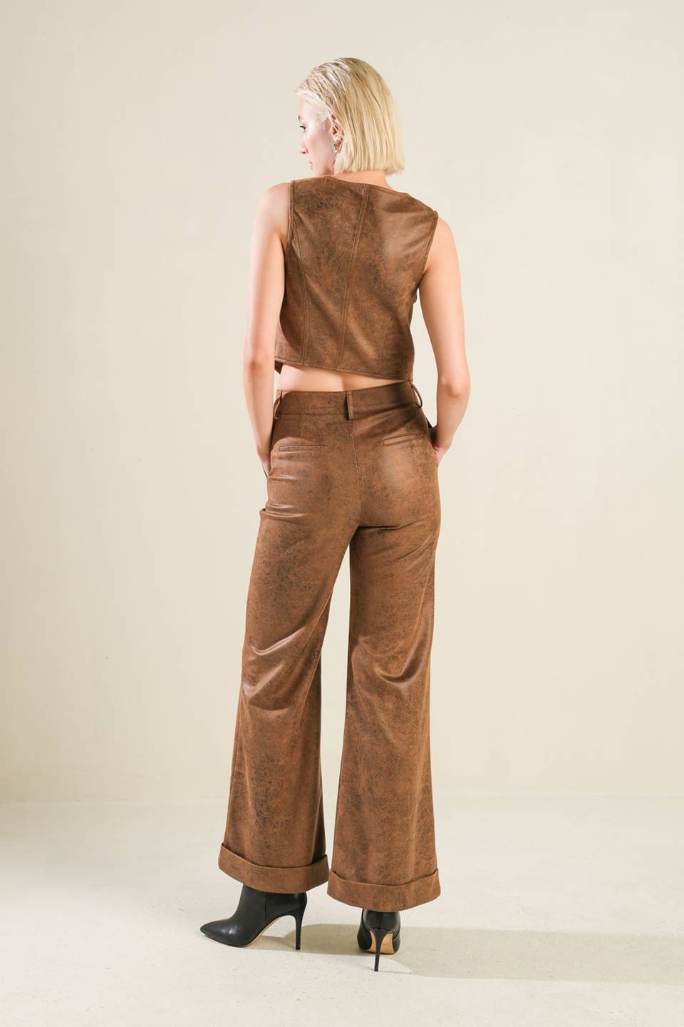 A GIFT FROM LOVE LEATHER VEST - By Baano