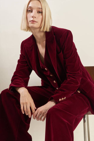 COY CHARM VELVET BLAZER - By Baano