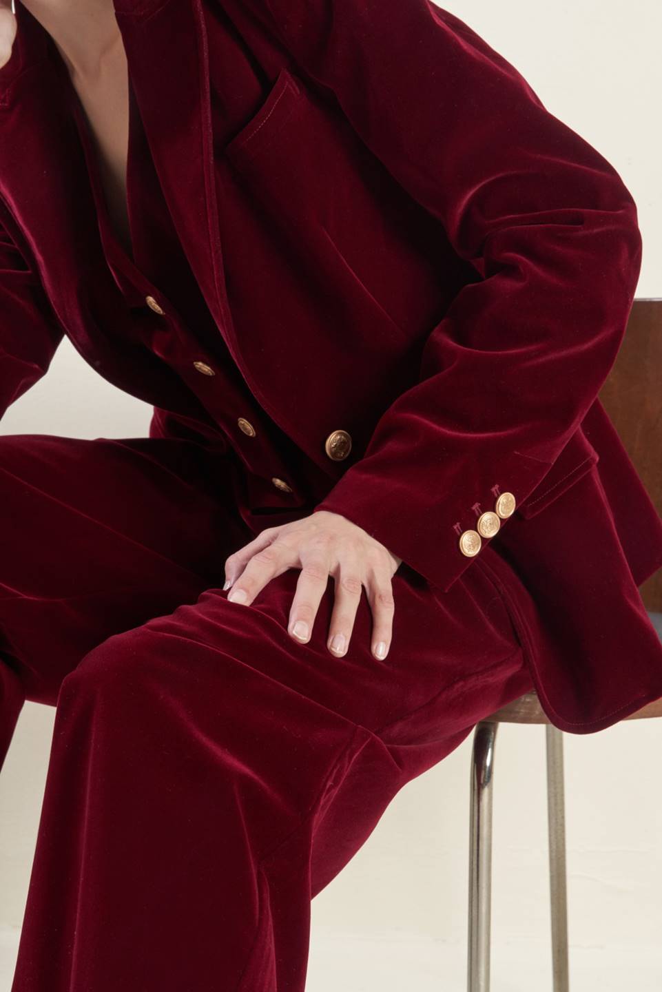 COY CHARM VELVET BLAZER - By Baano