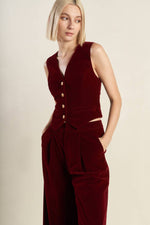 COY CHARM VELVET VEST - By Baano