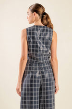 TRAVELING FAR NAVY SEQUIN VEST - By Baano