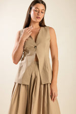 FLEETING FAUNA WOVEN VEST - By Baano