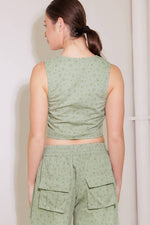 DRIFTING CURRENTS OLIVE WOVEN VEST - By Baano