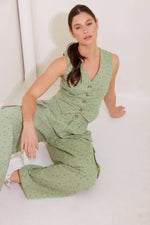 DRIFTING CURRENTS OLIVE WOVEN VEST - By Baano