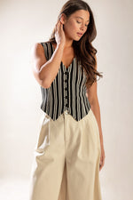 IN THE QUIET SHADE WOVEN VEST - By Baano